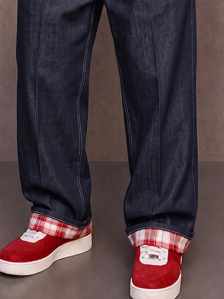 Klymz – Hose Aus Denim-iImitat Mit Kontrasteinsätzen