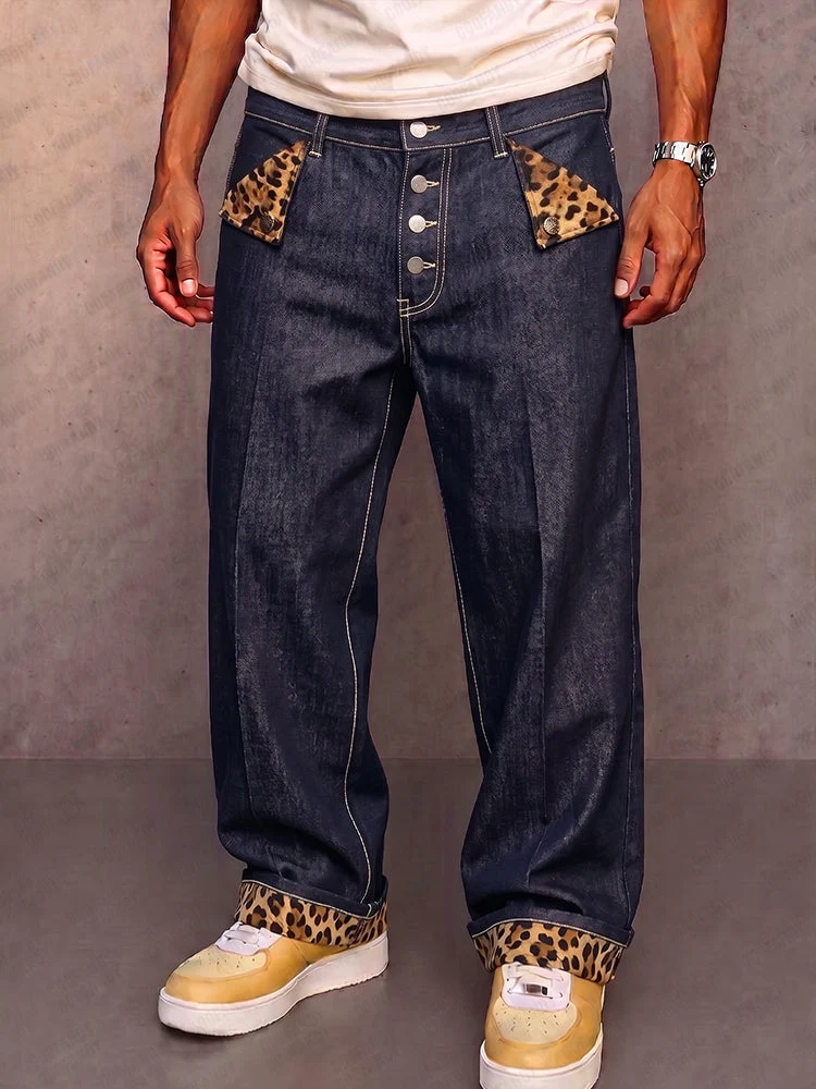 Klymz – Hose Aus Denim-iImitat Mit Kontrasteinsätzen