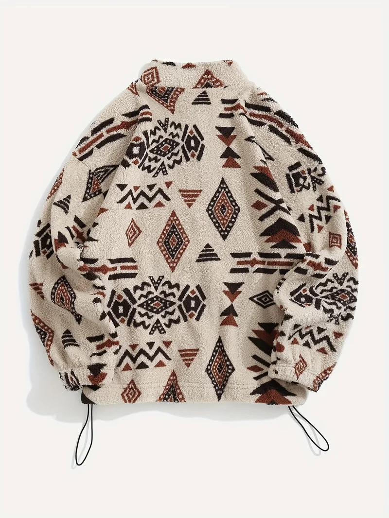 Esra – Langärmelige Jacke Mit Geometrischem Muster