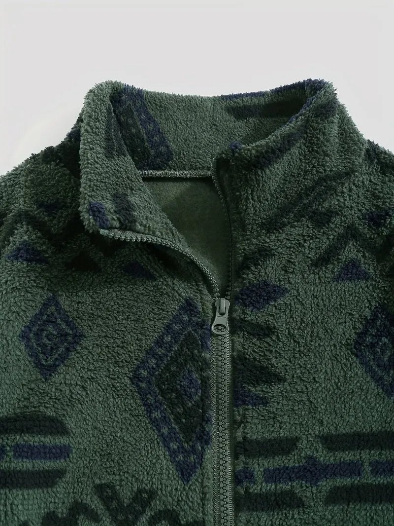Esra – Langärmelige Jacke Mit Geometrischem Muster
