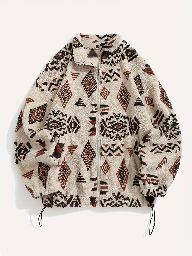 Esra – Langärmelige Jacke Mit Geometrischem Muster