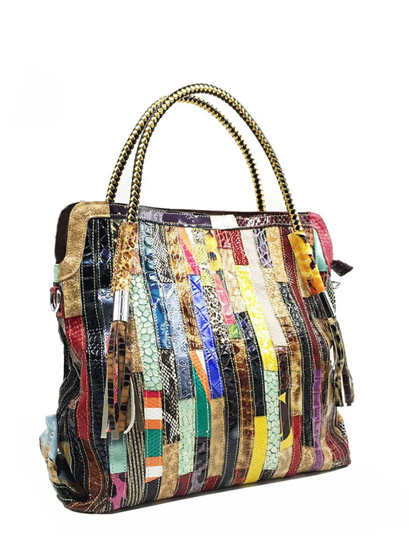 Mishahna - Modische Farbenfrohe Handtasche im Western Stil