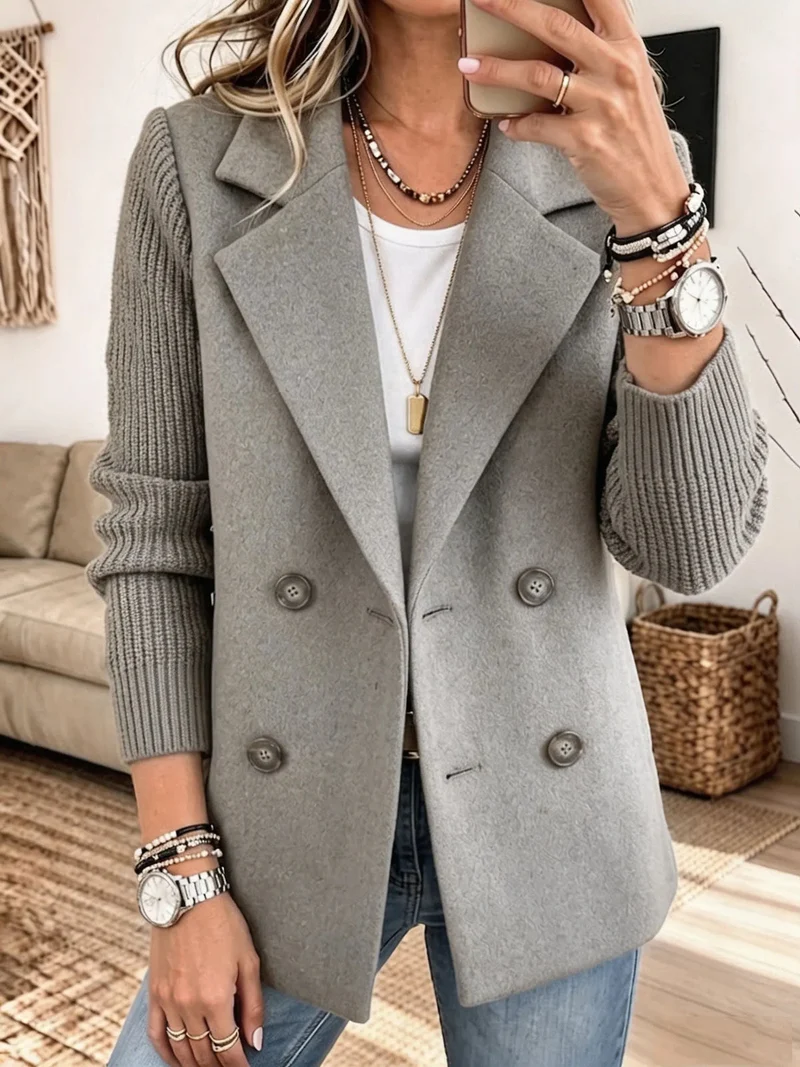 Winchell - Stylische Herbst Jacke Mit Gestrickten Ärmeln