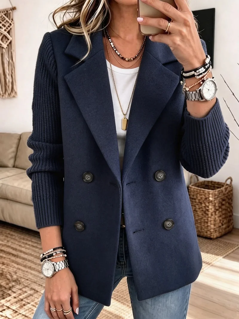 Winchell - Stylische Herbst Jacke Mit Gestrickten Ärmeln