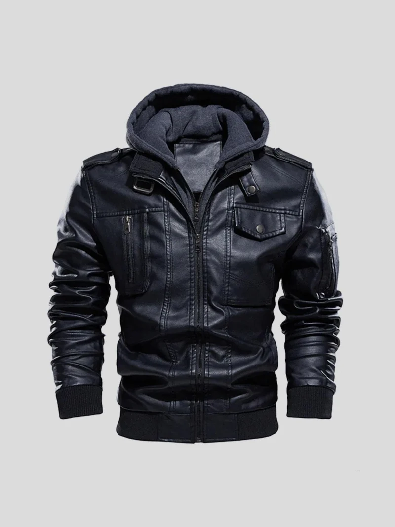 Edem – Lederjacke Mit Reißverschlusstaschen