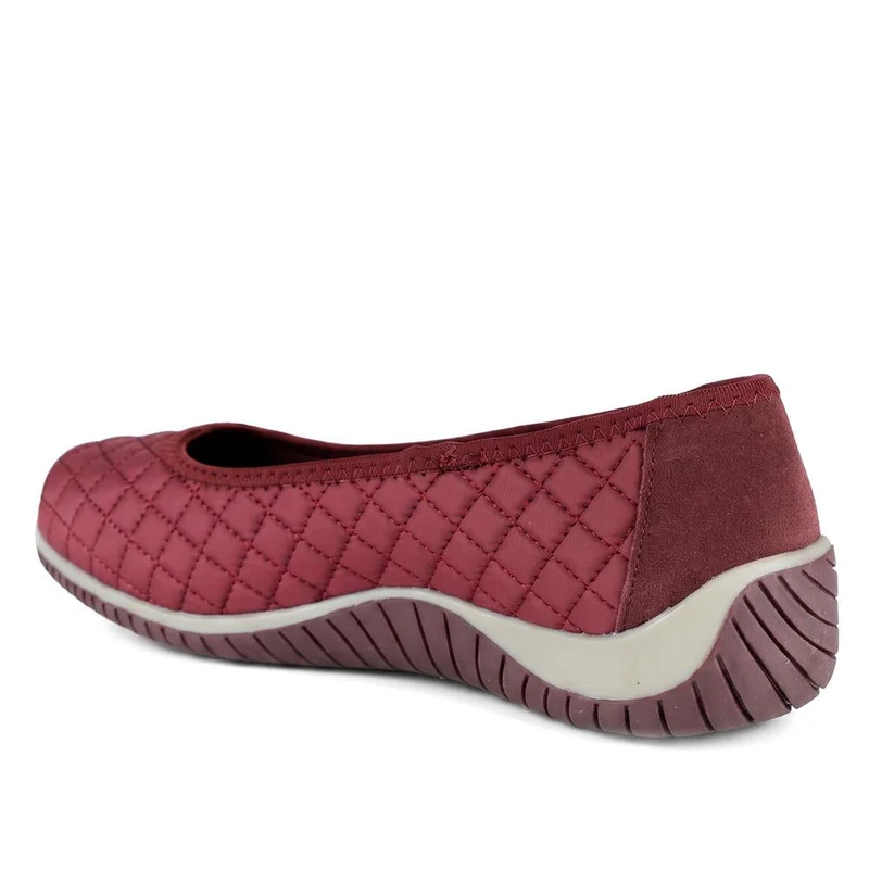 Wide Fit Quilted Upper Comfort Pumps - BRK44004 / 329 756 - Burgundy