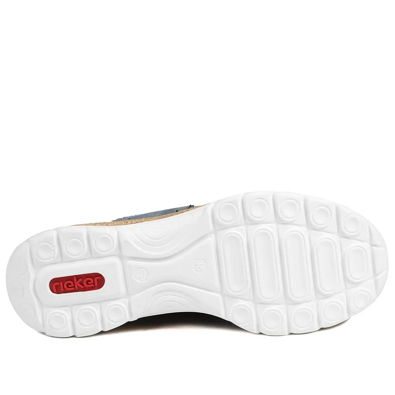 Rieker Memory Foam Zip & Lace Shoes - RKR43589 / 329 539 - Navy
