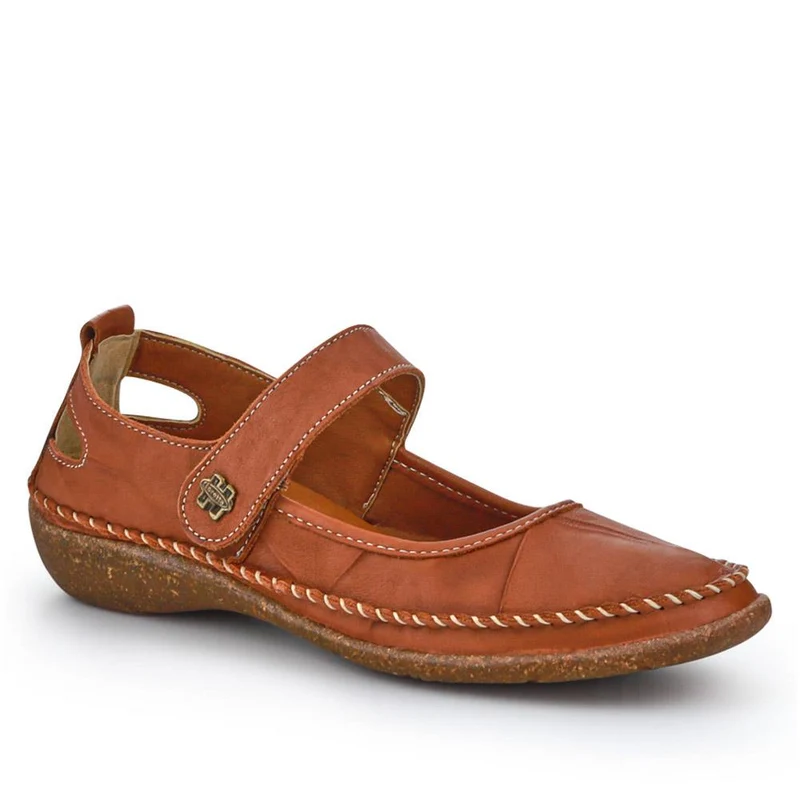 Leather Mary Janes - HAK39031 / 325 542 - Tan