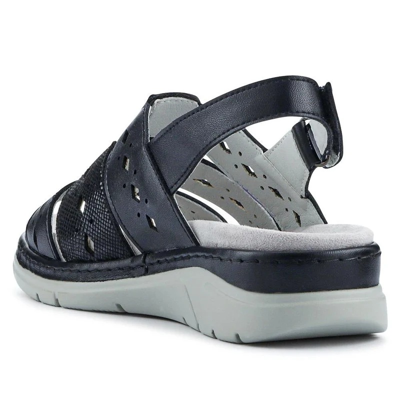 Wide Fit Flexible Sandals - WLIG41009 / 327 172 - Black