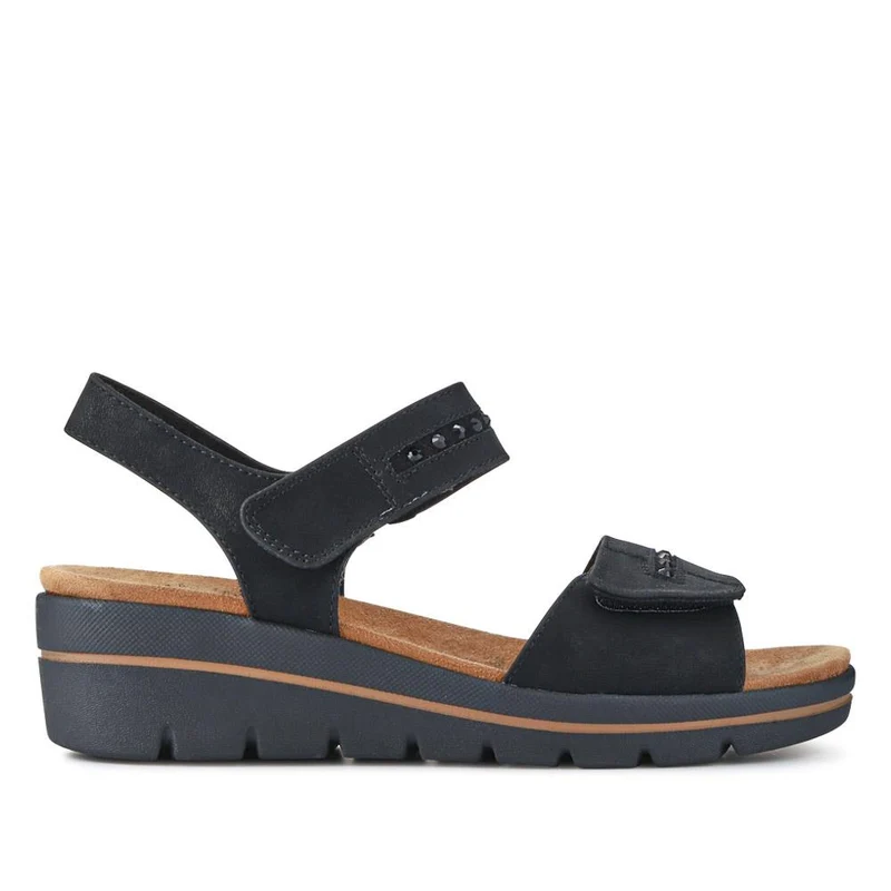 Relife Touch Fasten Wedge Heel Sandals - RELIF41032 / 326 875 - Black