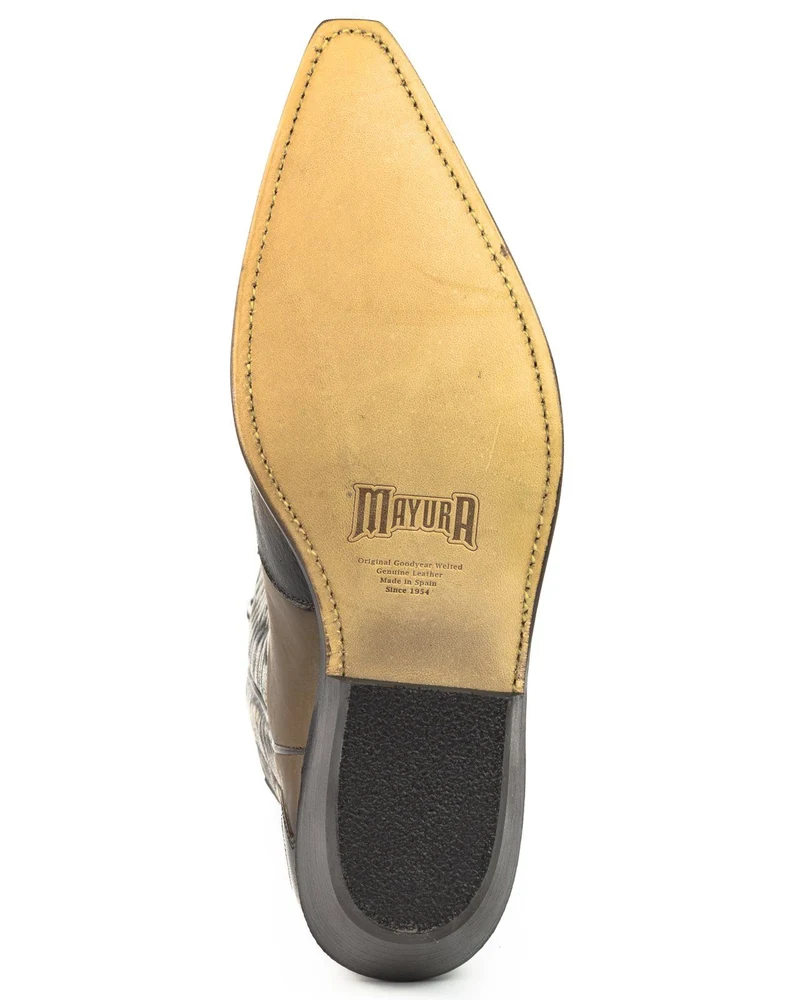 Country- und Western-Cowboystiefel 1927-C für Herren und Damen aus braunem und grauem Leder
