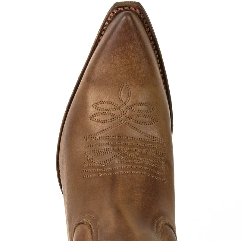 Damen-Cowboy-Country- und Westernstiefel 1952 aus braunem Leder
