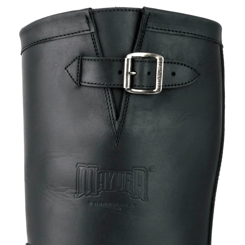 Herren- und Damen-Biker-Motard-Stiefel 18 aus schwarzem Leder