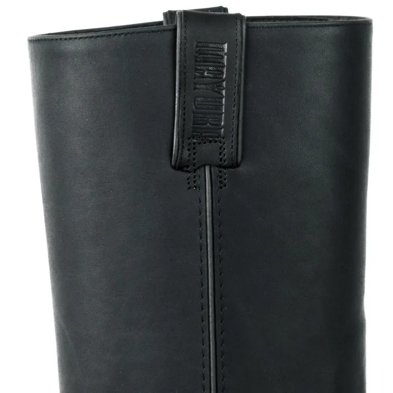 Herren- und Damen-Biker-Motard-Stiefel 01 aus schwarzem Leder