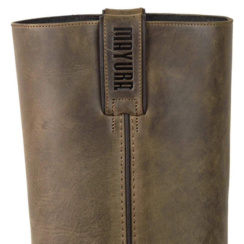 Herren- und Damen-Biker-Motard-Stiefel 01 aus braunem Leder