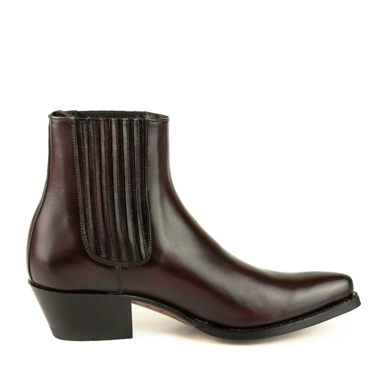 Urban Stiefeletten Damen 2496 Dunkelrotes Leder