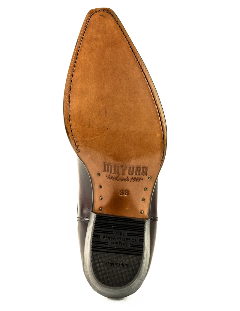 Urban Stiefeletten Damen 2496 Dunkelrotes Leder