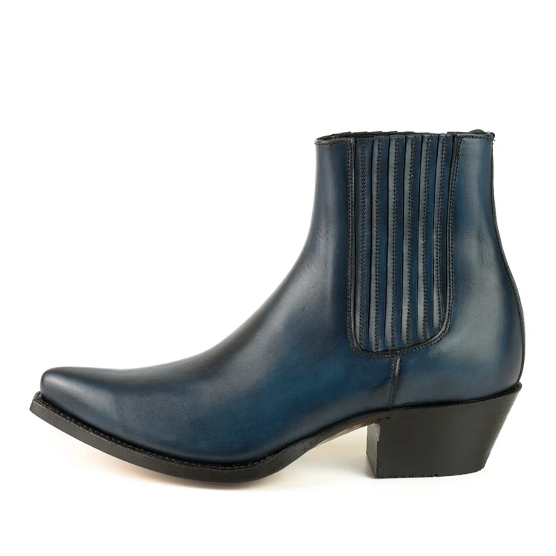 Urban Damen Stiefeletten 2496 Blaues Leder