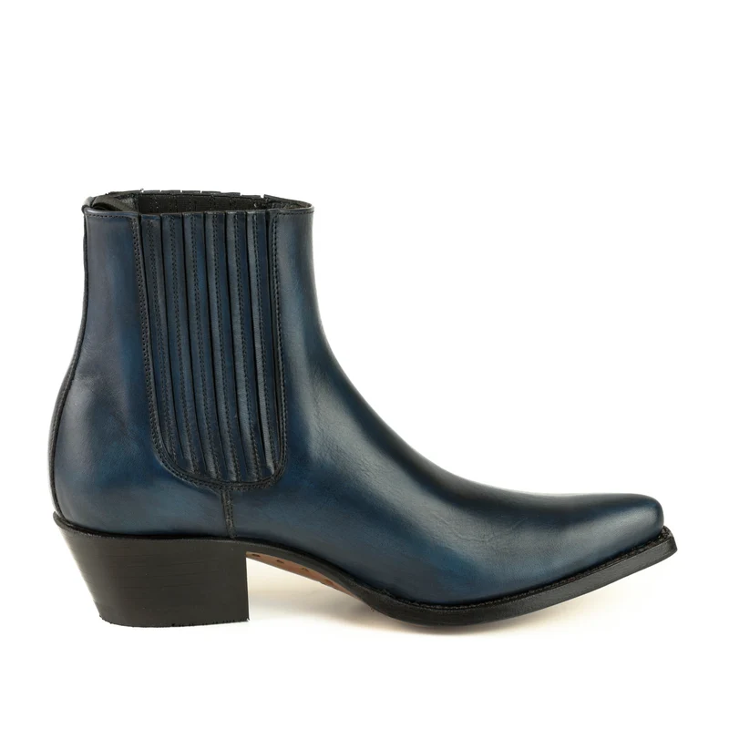 Urban Damen Stiefeletten 2496 Blaues Leder