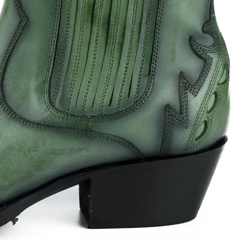 Urban Stiefeletten Damen 2487 Grünes Leder