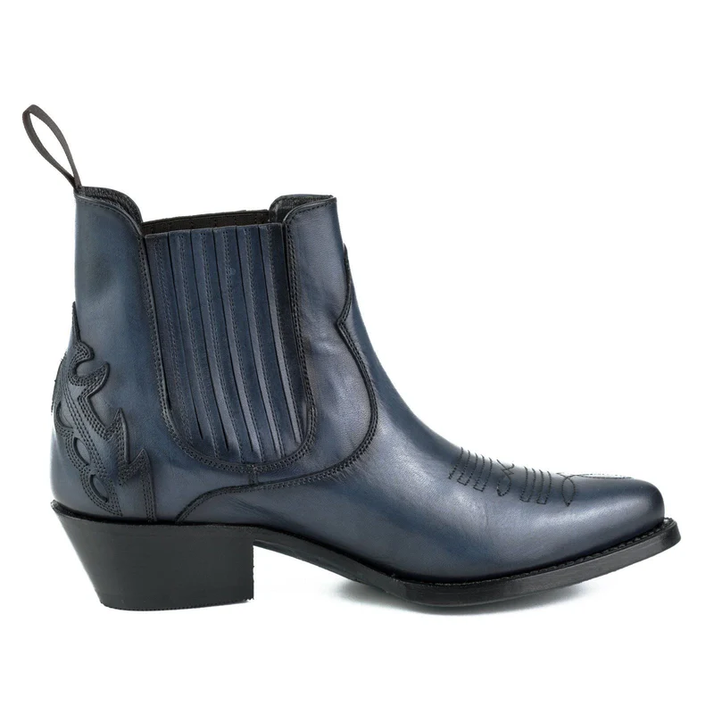 Urban Stiefeletten Damen 2487 Leder Blau 85