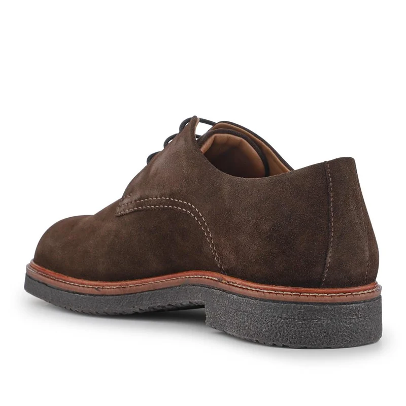 Lance Suede Leather Casual Lace Up Shoes - LANCE / 328 072 - Dark Brown Suede