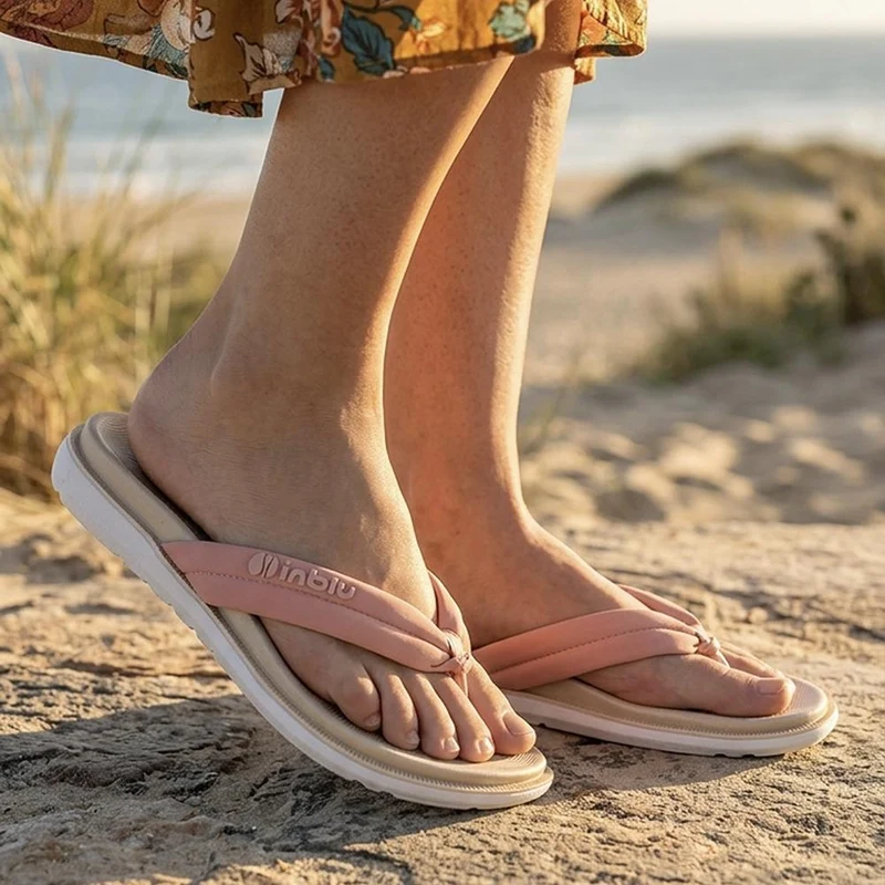Inblu Lightweight Rubber Toe Post Sandals - INB43034 / 330 327 - Blush