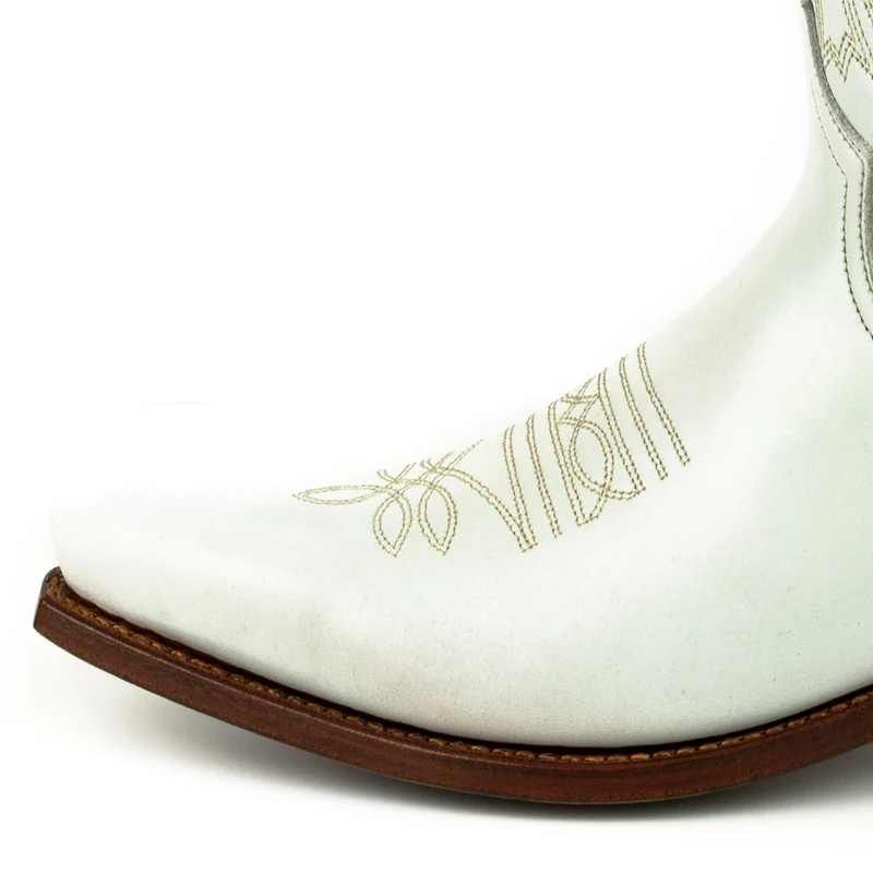 Country- und Western-Cowboystiefel 1920 aus weißem Leder für Herren und Damen