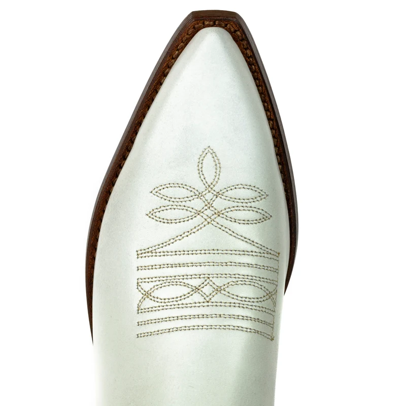 Country- und Western-Cowboystiefel 1920 aus weißem Leder für Herren und Damen