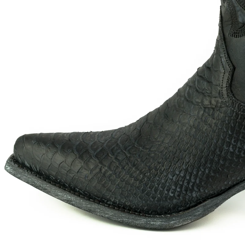 Country- und Western-Cowboystiefel für Damen 2524 aus gewaschenem schwarzem Leder