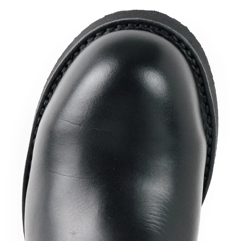 Herren- und Damen-Biker-Motard-Stiefel 1590-6 aus schwarzem Leder