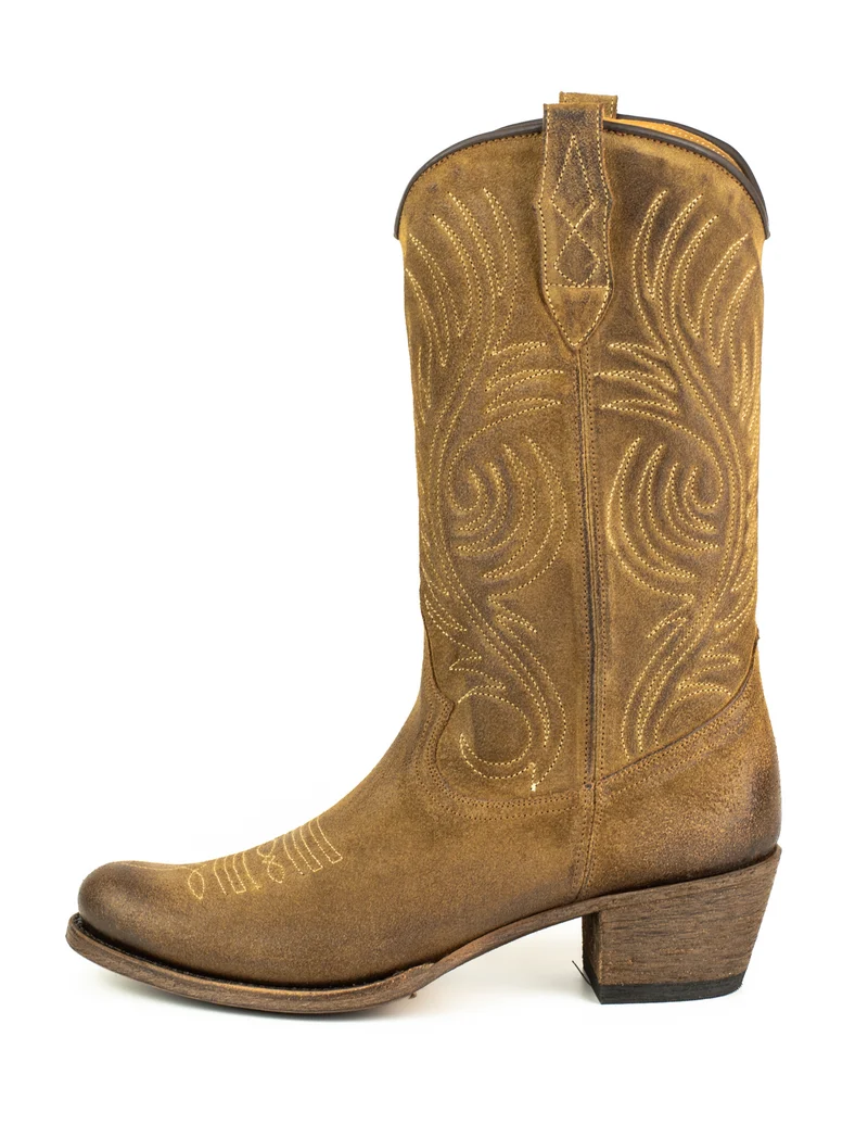 Damen-Cowboystiefel 2526 aus braunem Leder