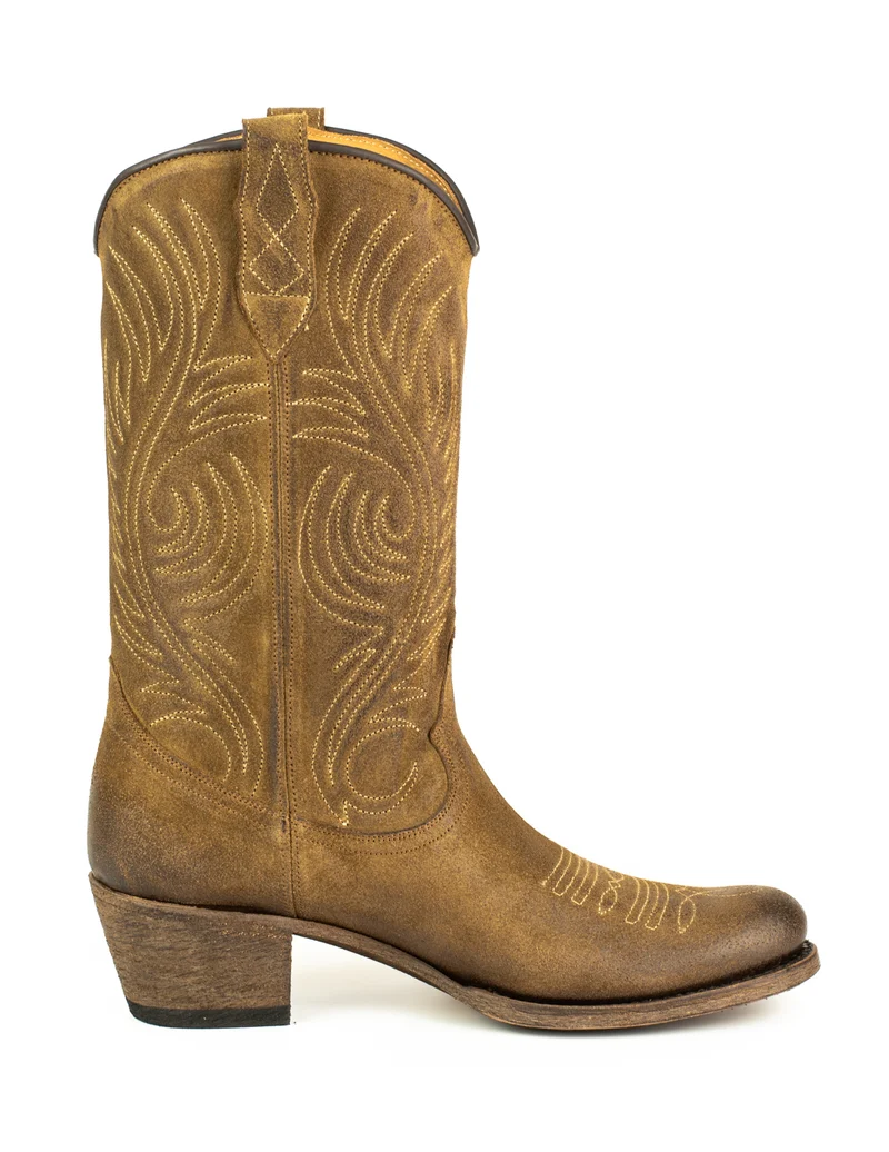 Damen-Cowboystiefel 2526 aus braunem Leder