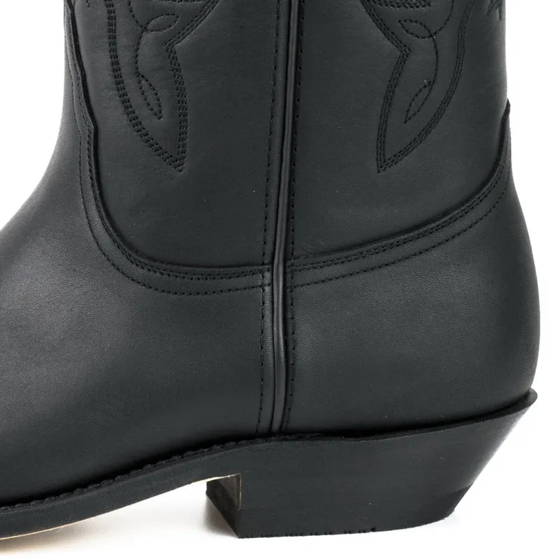 Cowboy Country- und Westernstiefel für Damen und Herren 20 Schwarzes Leder