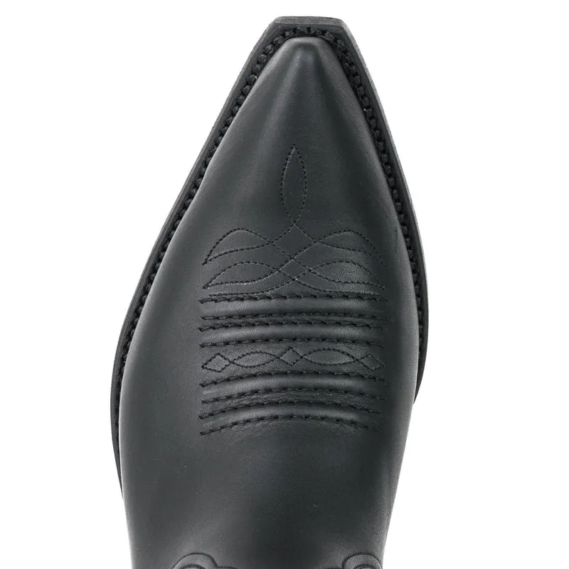 Cowboy Country- und Westernstiefel für Damen und Herren 20 Schwarzes Leder