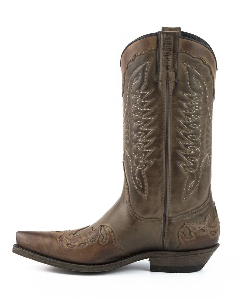 Cowboy-Country- und Westernstiefel für Damen und Herren 17 Öko-Leder Braun