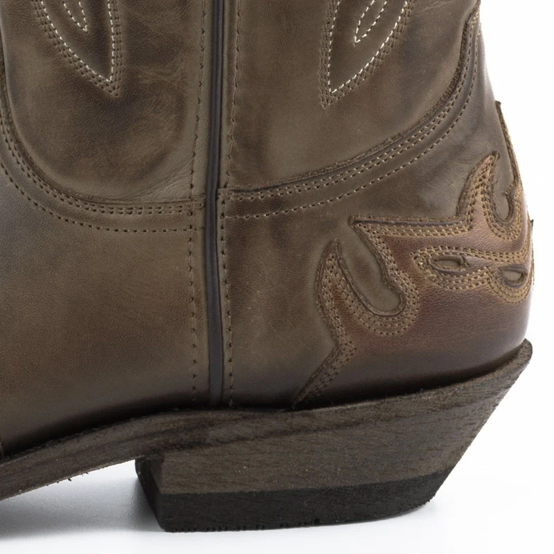 Cowboy-Country- und Westernstiefel für Damen und Herren 17 Öko-Leder Braun