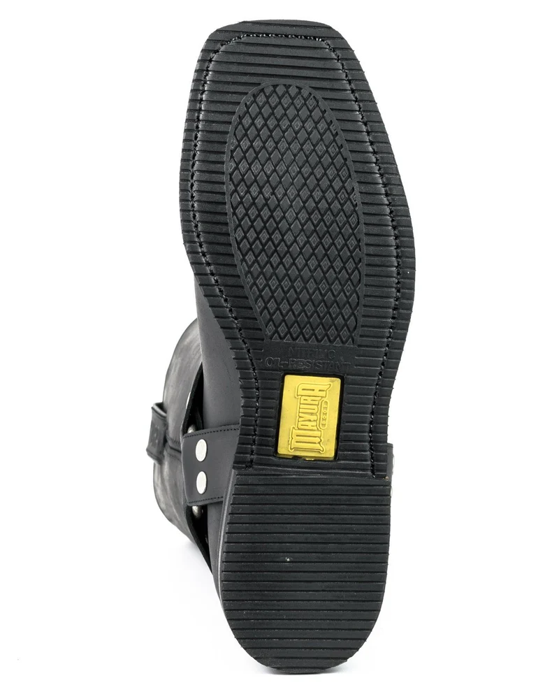 Bikerstiefel für Damen und Herren, Modell 1501-6, schwarzes Leder | Sofort lieferbar | Größe 40