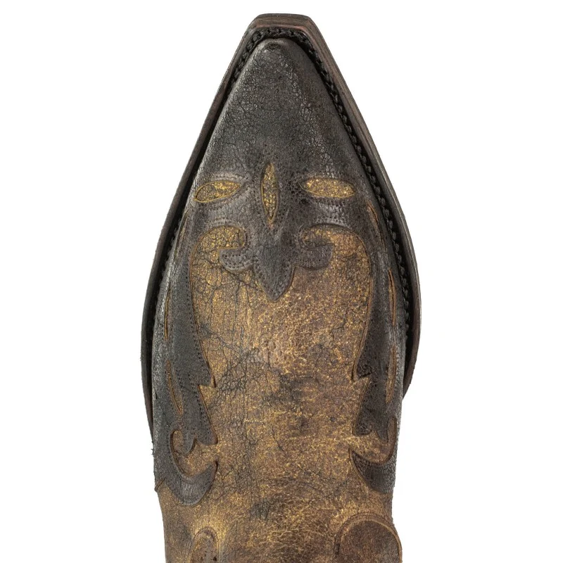Cowboy Country Western Stiefeletten für Herren und Damen 1931 in Braun und Schwarz