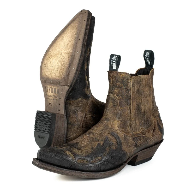 Cowboy Country Western Stiefeletten für Herren und Damen 1931 in Braun und Schwarz