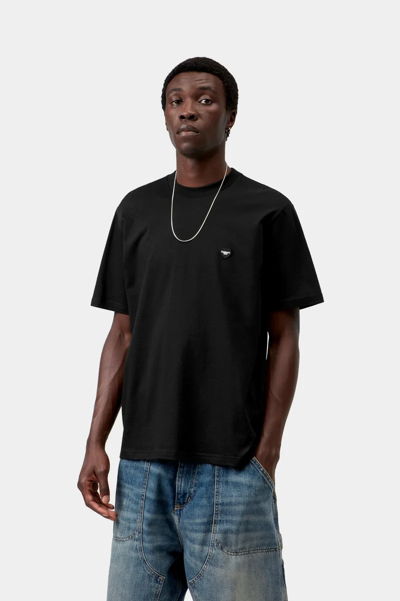 Carhartt WIP Herren-T-Shirt mit kleinem Herzchen | Schwarz