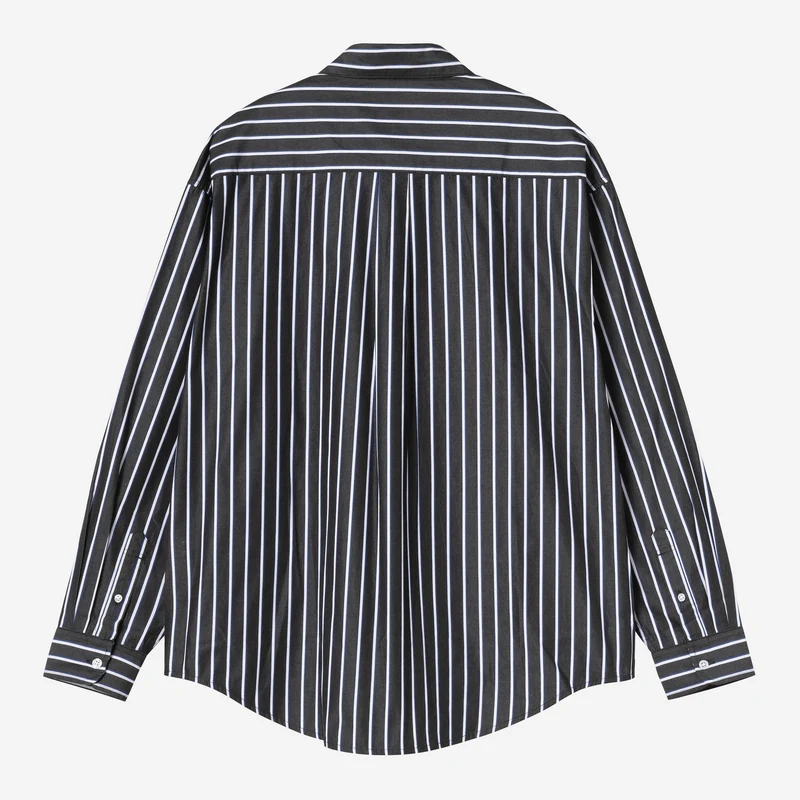 Carhartt WIP Gowan Herrenhemd mit Streifen | Schwarz