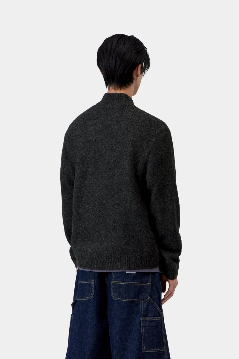 Carhartt WIP Curtis Herren-Strickjacke | Schwarz