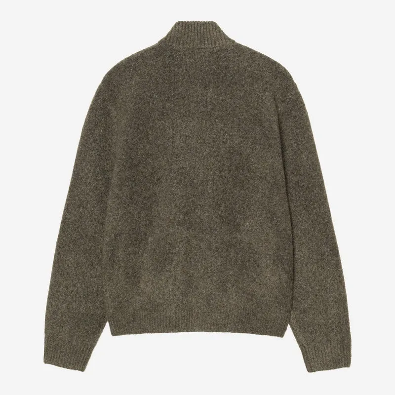Carhartt WIP Curtis Herren-Sweaterjacke | Tangled Shungite
