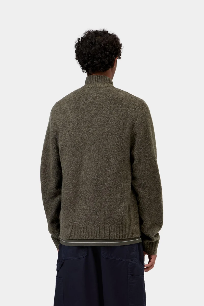 Carhartt WIP Curtis Herren-Sweaterjacke | Tangled Shungite