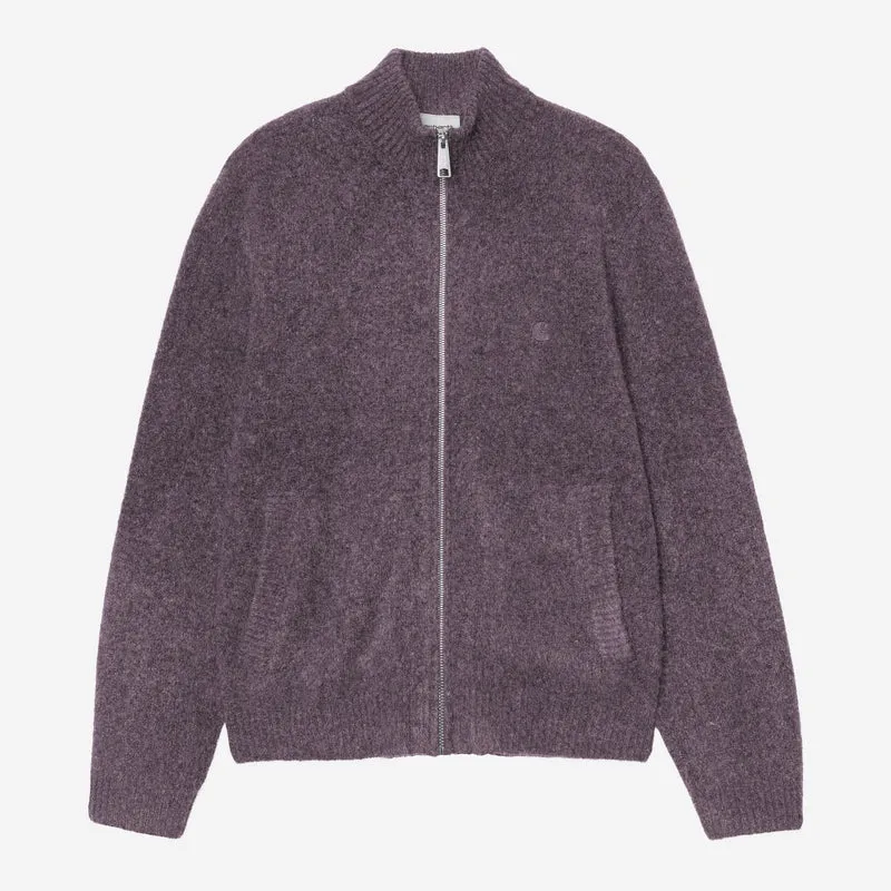 Carhartt WIP Curtis Herren-Strickjacke | Vertangled Shady Purple