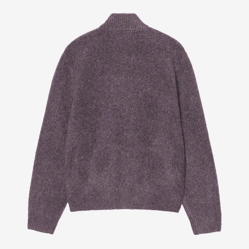 Carhartt WIP Curtis Herren-Strickjacke | Vertangled Shady Purple