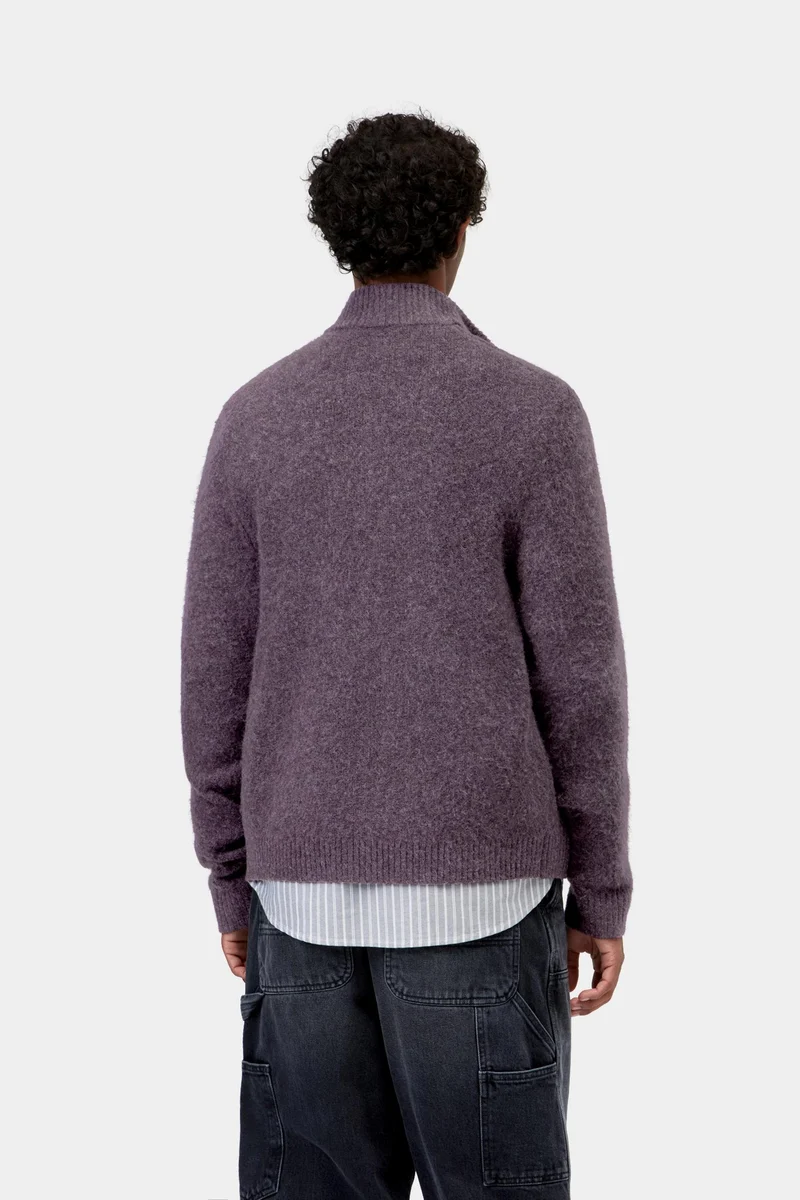 Carhartt WIP Curtis Herren-Strickjacke | Vertangled Shady Purple