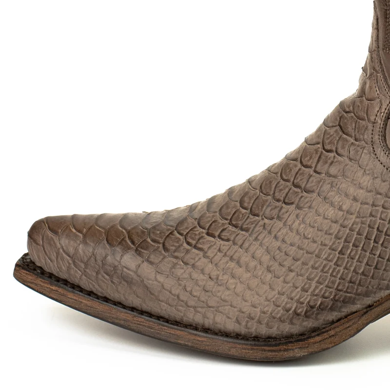Country- und Western-Cowboystiefel für Damen 2524 Dunkelbraunes Leder