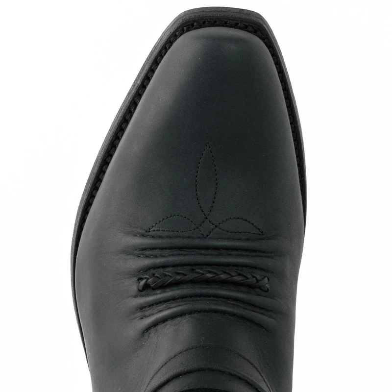 Herren- und Damen-Biker-Motard-Stiefel 07 aus schwarzem Leder
